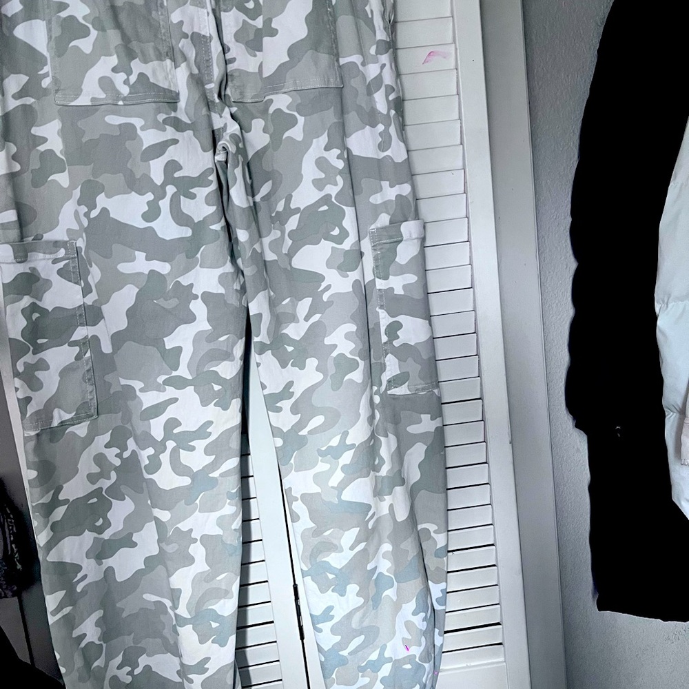 Macy's Gray Camouflage Wide Leg Pants